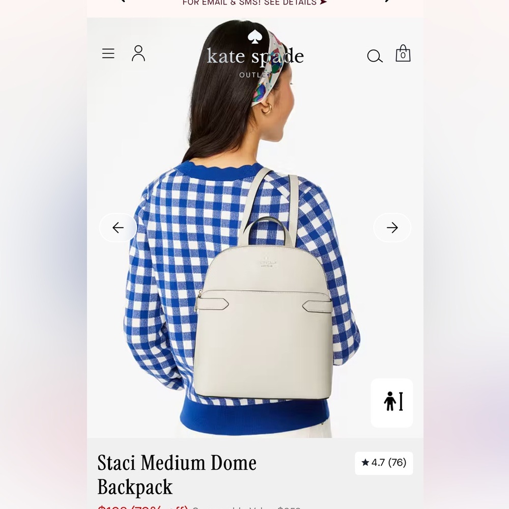 ⭐️NWOT⭐️Kate Spade Taupe Leather Backpack ~ Med - Picture 14 of 14